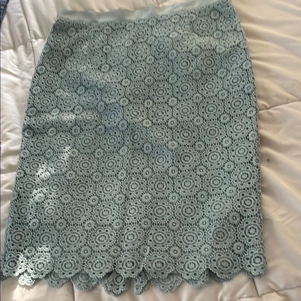 Boden blue Green lace Skirt Knee-Length us 10
